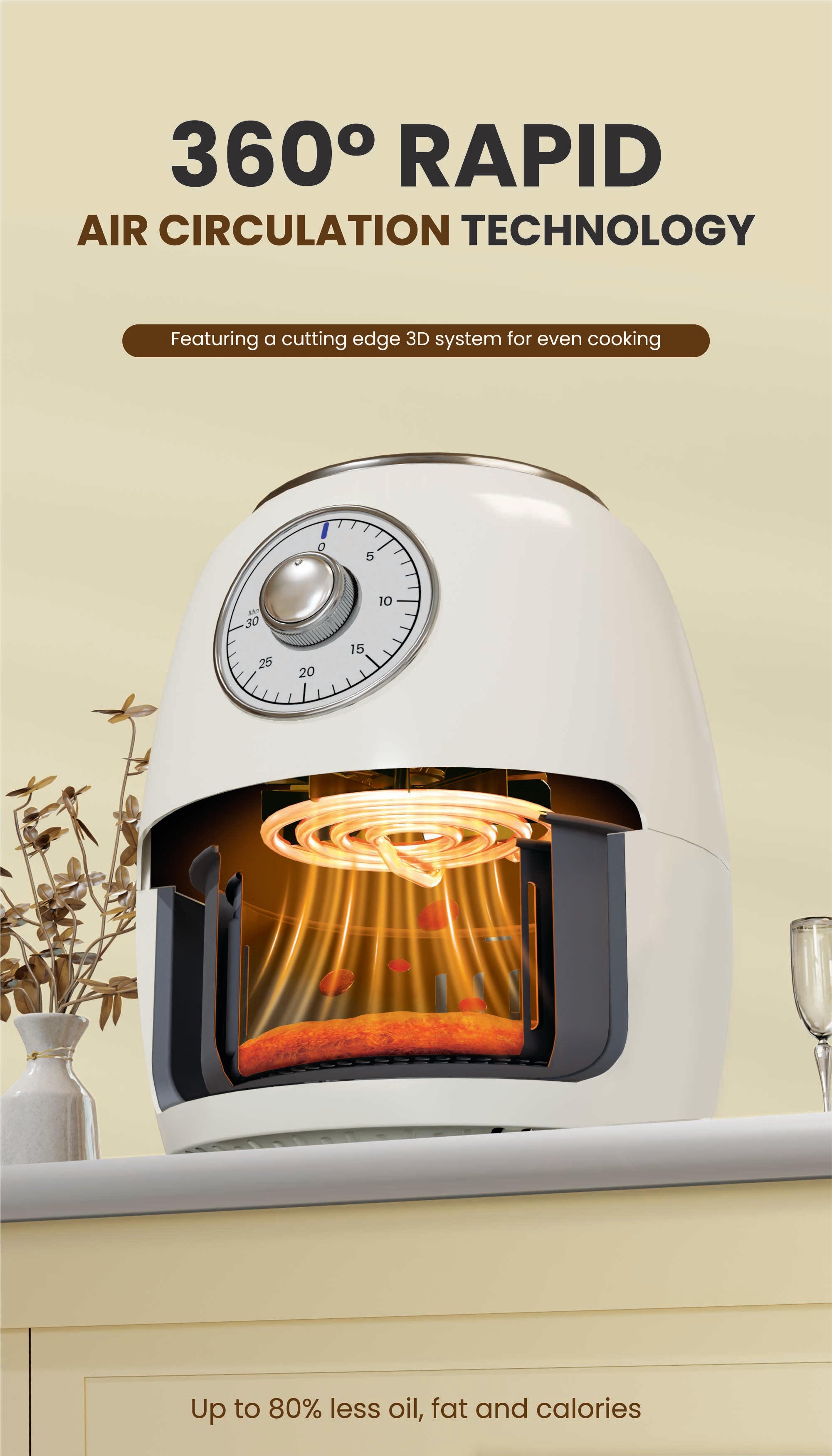 Russell Taylors Air Fryer 3.8L AF-23 (Cream)