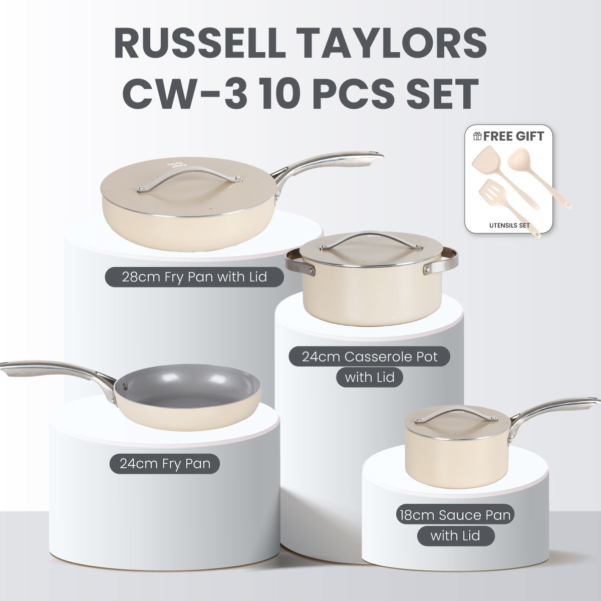 Russell Taylors Non Stick Marble Coated Casserole with Lid