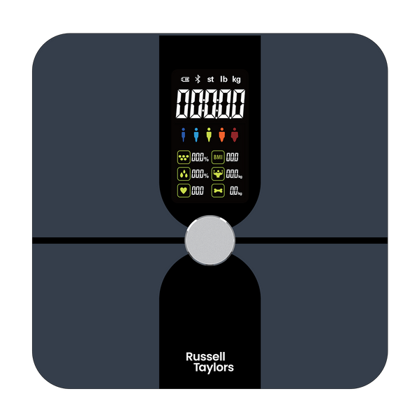 Russell Taylors Bluetooth Digital Body Composition Monitor Body Fat Weighing Scale BWS-20