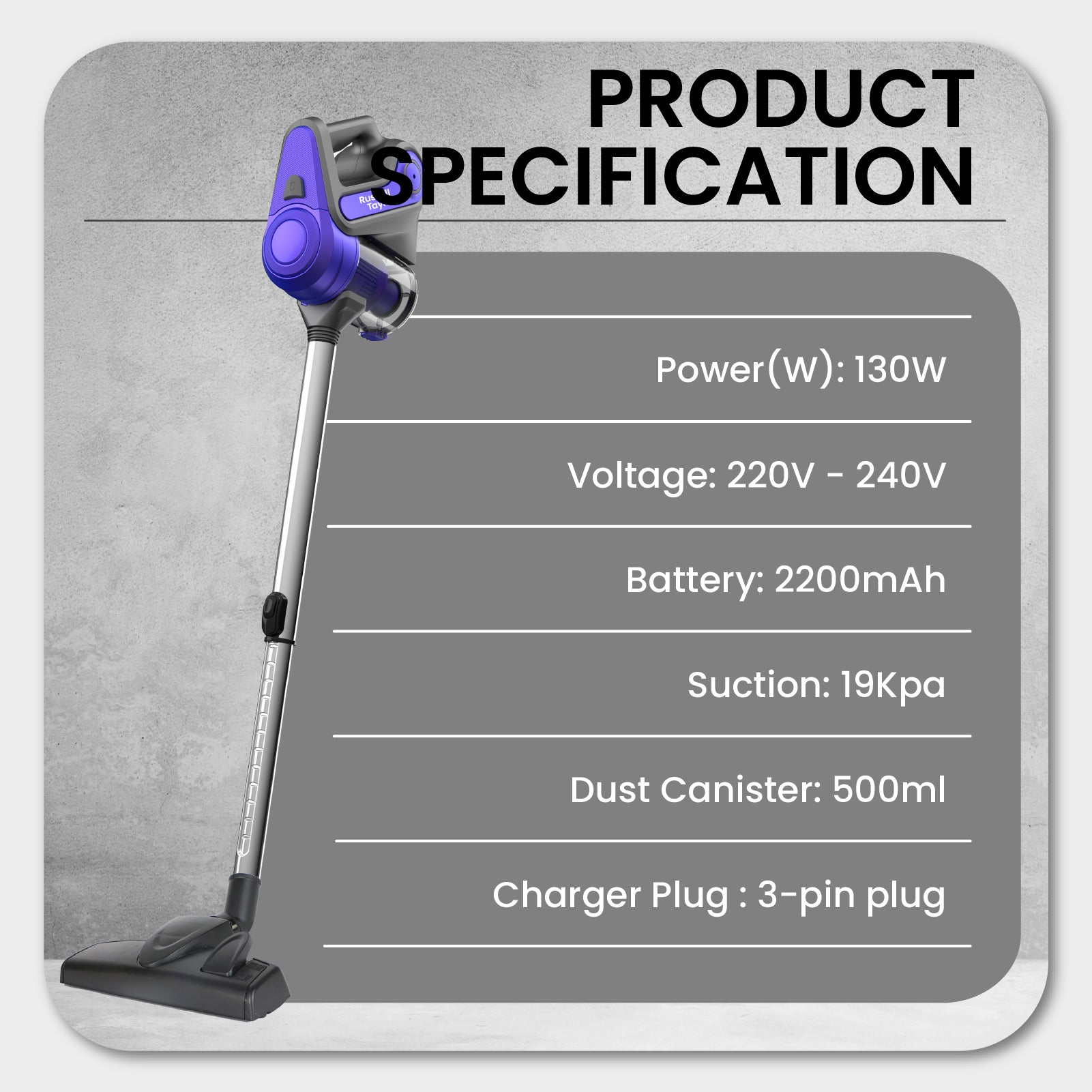 ZIGLINT Z3 Portable Cordless Rechargeable Handheld Vacuum Cleaner